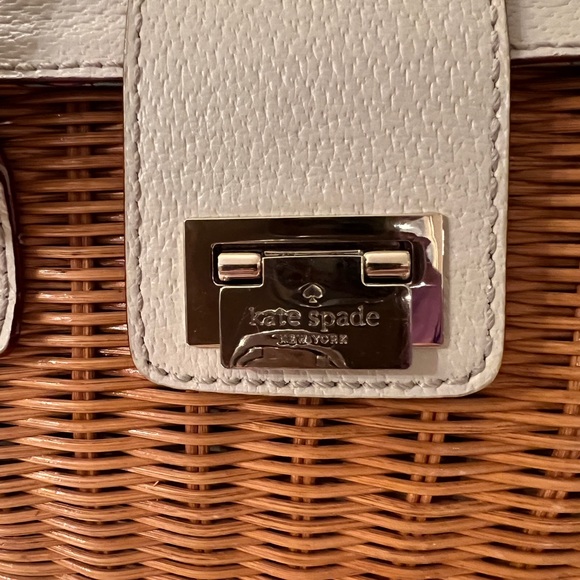 Vintage Kate Spade New York Wicker Basket Bag – Early 2000s Floral Lined - Picture 7 of 11